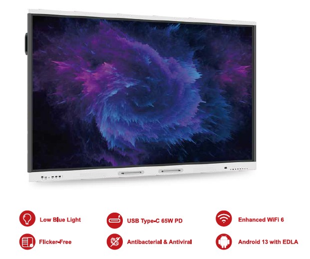 Интерактивная панель iBoard 75″ дюймов диагональ встроенная камера и микрофон, две ОС (Android 11.0 (rom/ram: 4/32)+Windows) iBoard IP75A11 компьютер (PCi5-10 gen8/256SSD)